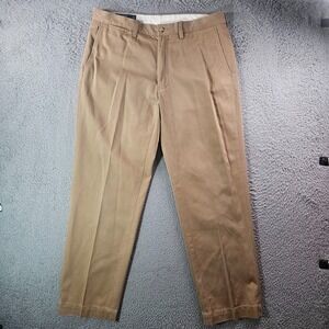Polo Ralph‎ Lauren Chino Pants Men 35 x 30 Flat Front Tan